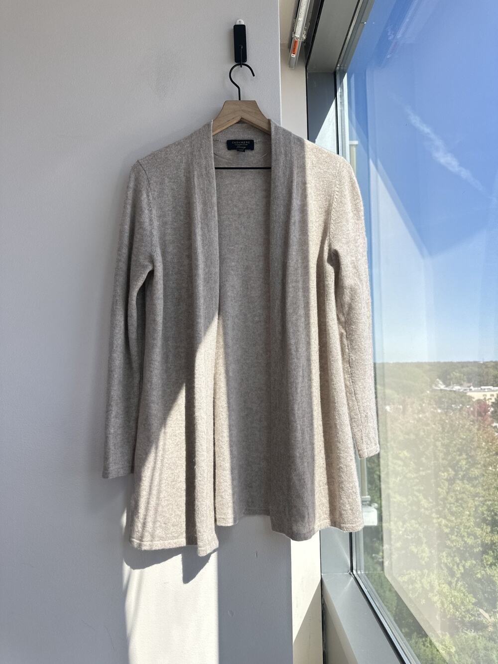 Charter Club Luxury 100% Cashmere Light Beige Cardigan Sz S